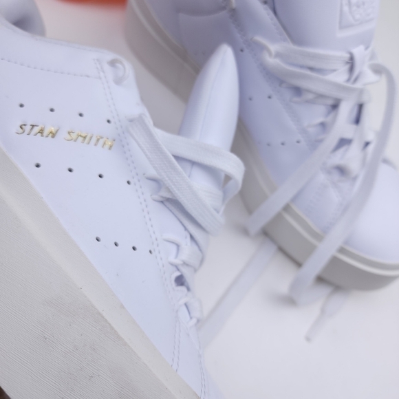 Rare Stan Smith White Platform Women's Sneakers Sz 8½m - Picture 10 of 16